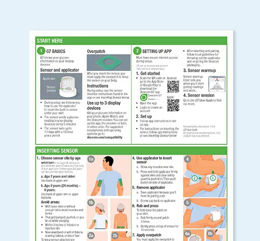 Partial image of the Dexcom CGM Start Here Guide