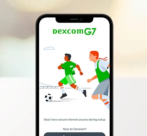 Dexcom G7 App showing the Welcome screen