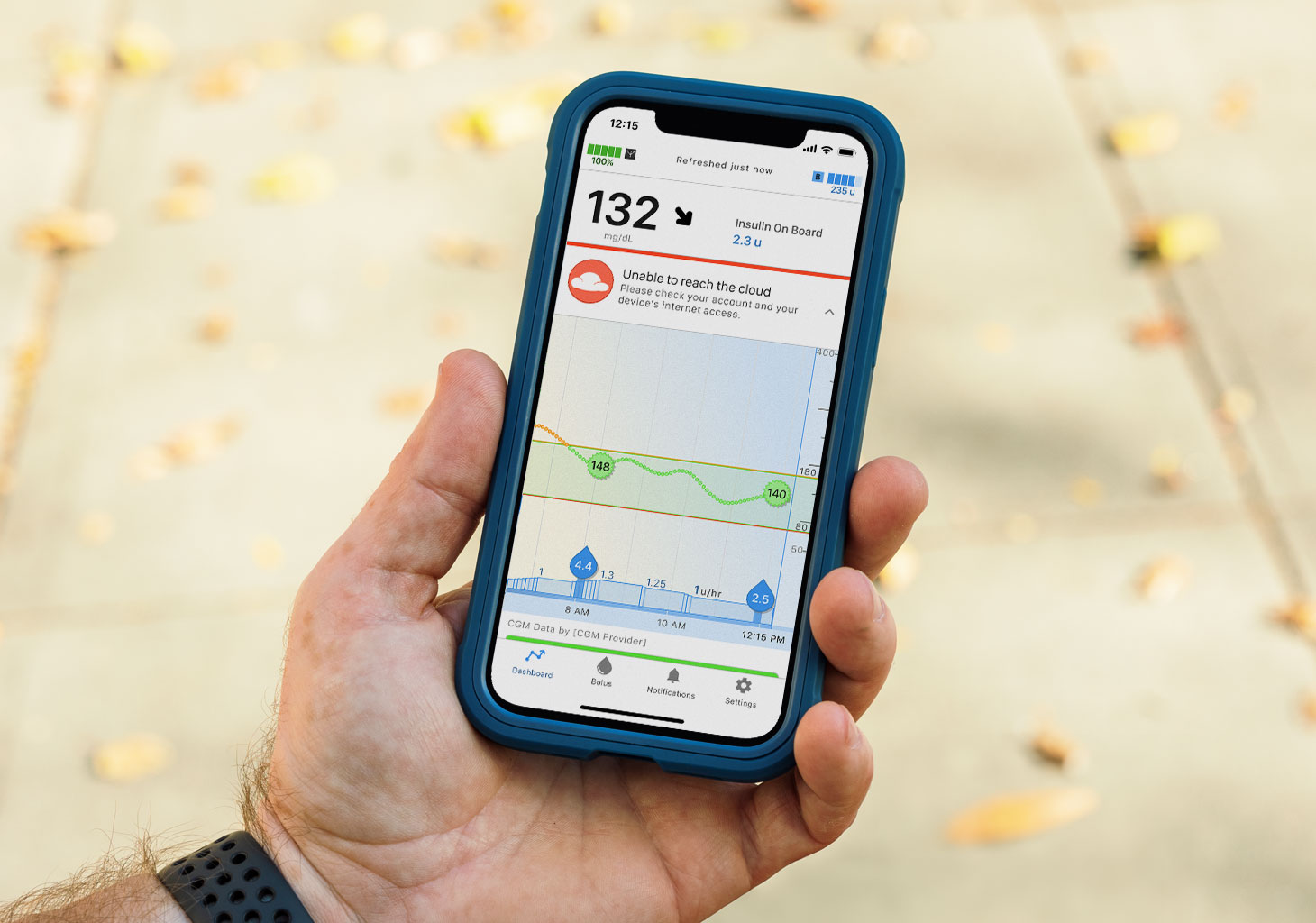 Mobile App Cloud Error screen
