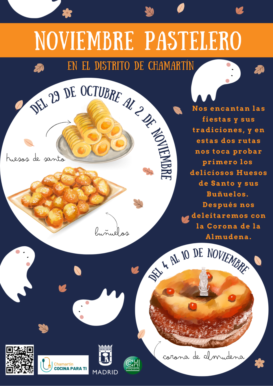 Comienzan dos rutas pasteleras en nuestros distritos:   Huesos de Santo, Buñuelos y la Corona de la Almudena