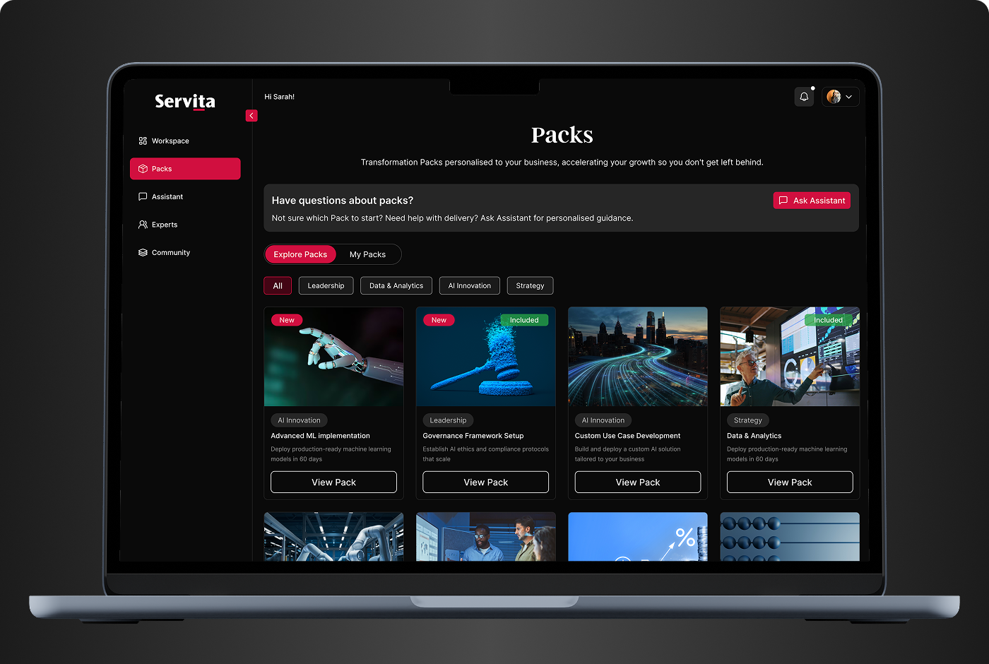 Packs Dashboard