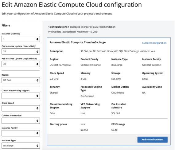 Announcing new improvements to the Cost Estimation Tool | CMS Hybrid Cloud