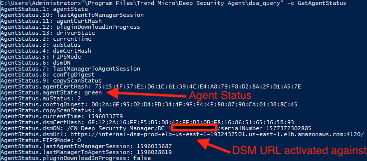 Verifying Agent Health for Trend Micro Deep Security | CMS Hybrid Cloud