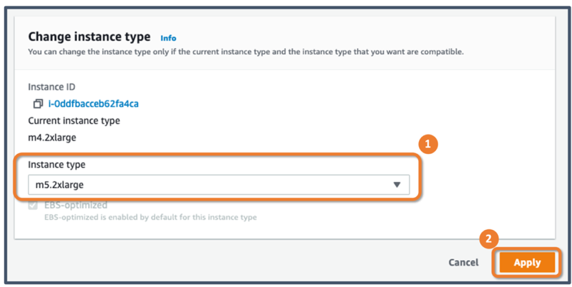 Changing Linux EC2 instance type | CMS Hybrid Cloud