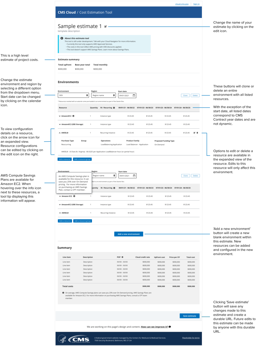 Introduction to Cost Estimation Tool (CET) | CMS Hybrid Cloud