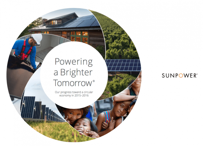 Visit sunpower.com/sustainability to download a copy of our latest report on being a sustainable solar company.