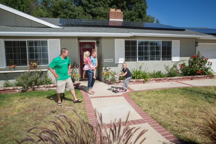 SunPower Solar Installation with Family