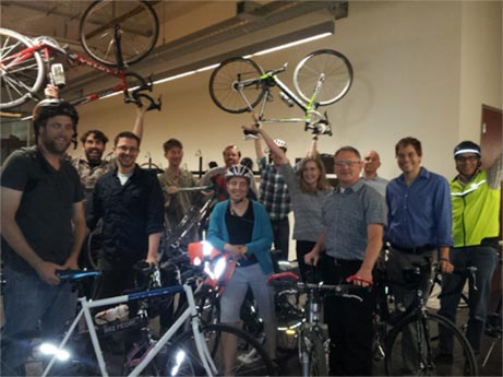 SunPower Richmond employees bike to work