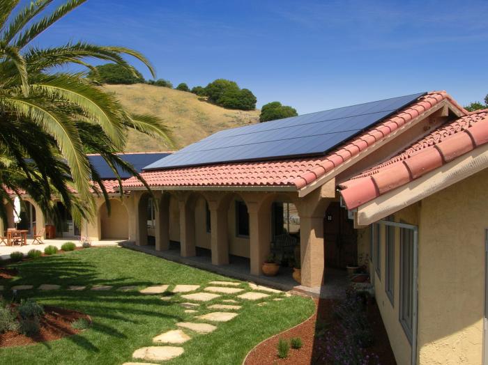 A SunPower solar system on a home in Marin County, Calif.