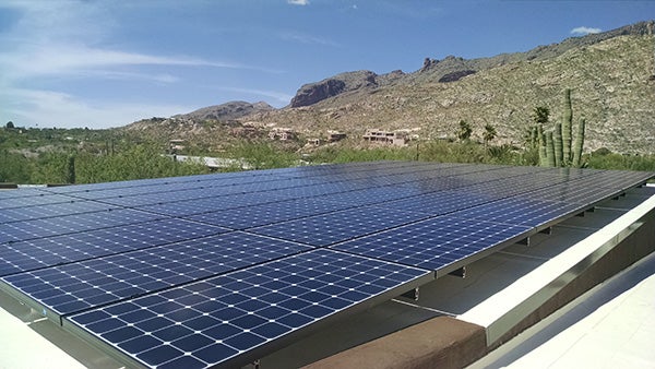 Close up shot of SunPower Panels