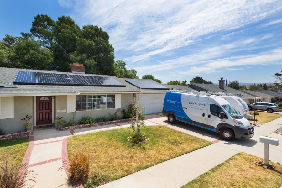 SunPower Solar Array on Residential Home