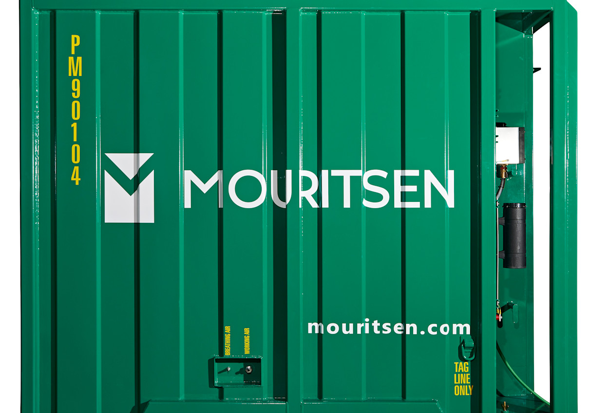 Paint mixing and storage container - front