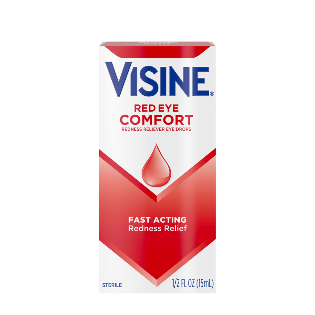 Visine Red Eye Comfort eye drops front of pack