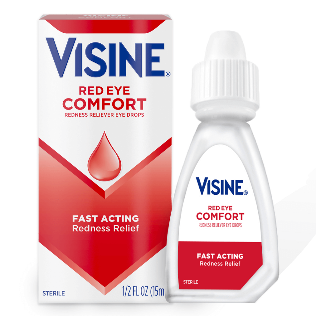 Visine Red Eye Comfort eye drops front of pack