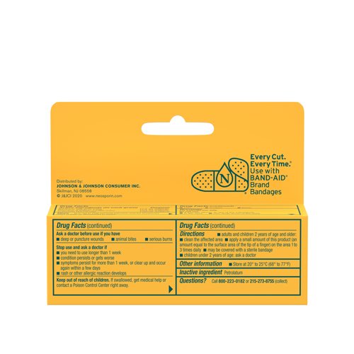 Ingredient listing of NEOSPORIN Burn Relief