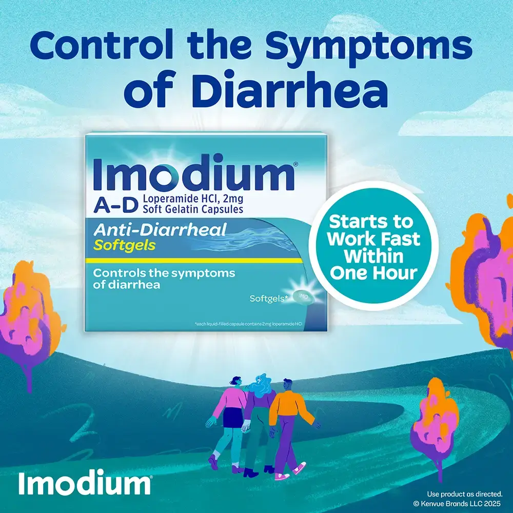 IMODIUM® Starts to Work Fast Within 1 Hour to Relieve Diarrhea
