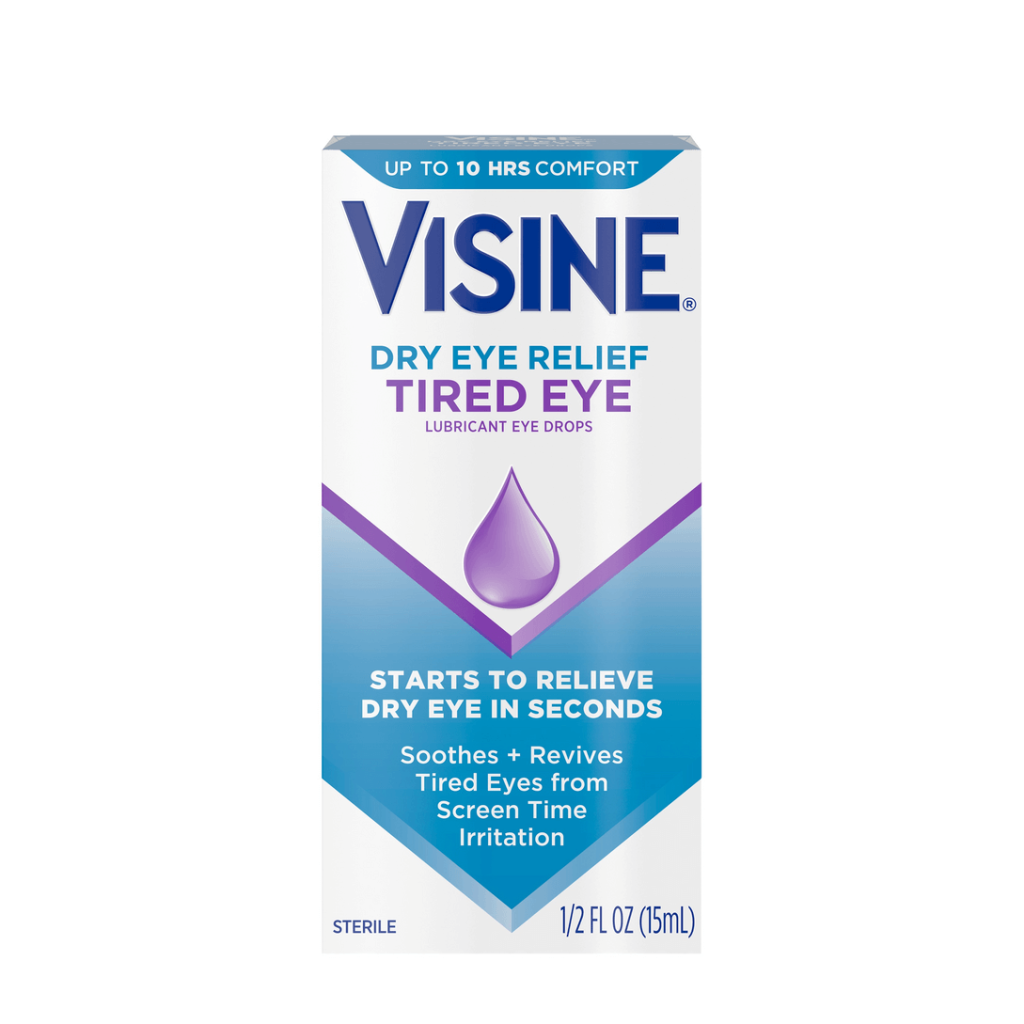 Visine Dry Eye Relief Tired Eye eye drops front of pack