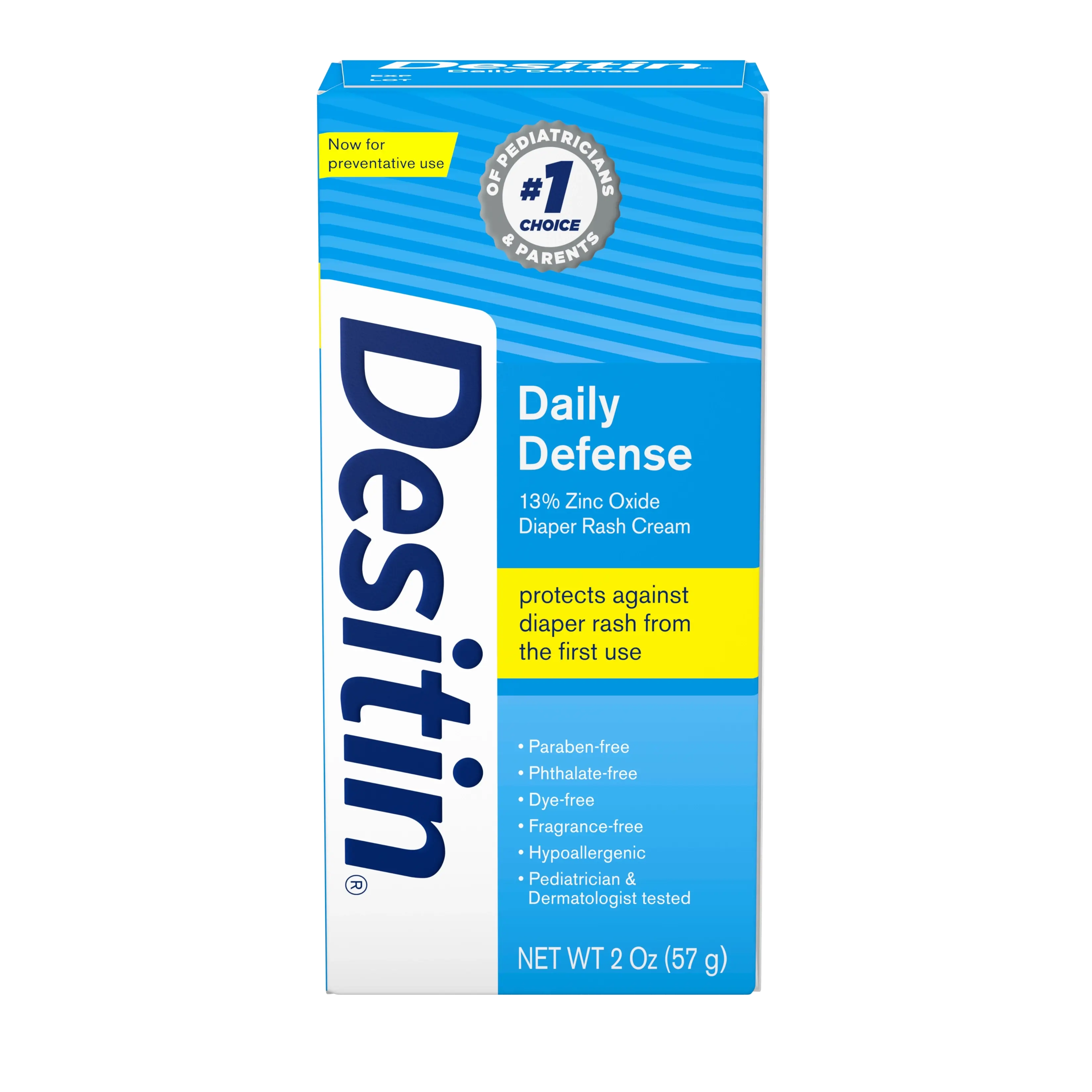 Front Pack Shot of DESITIN® Daily Defense Cream 2oz