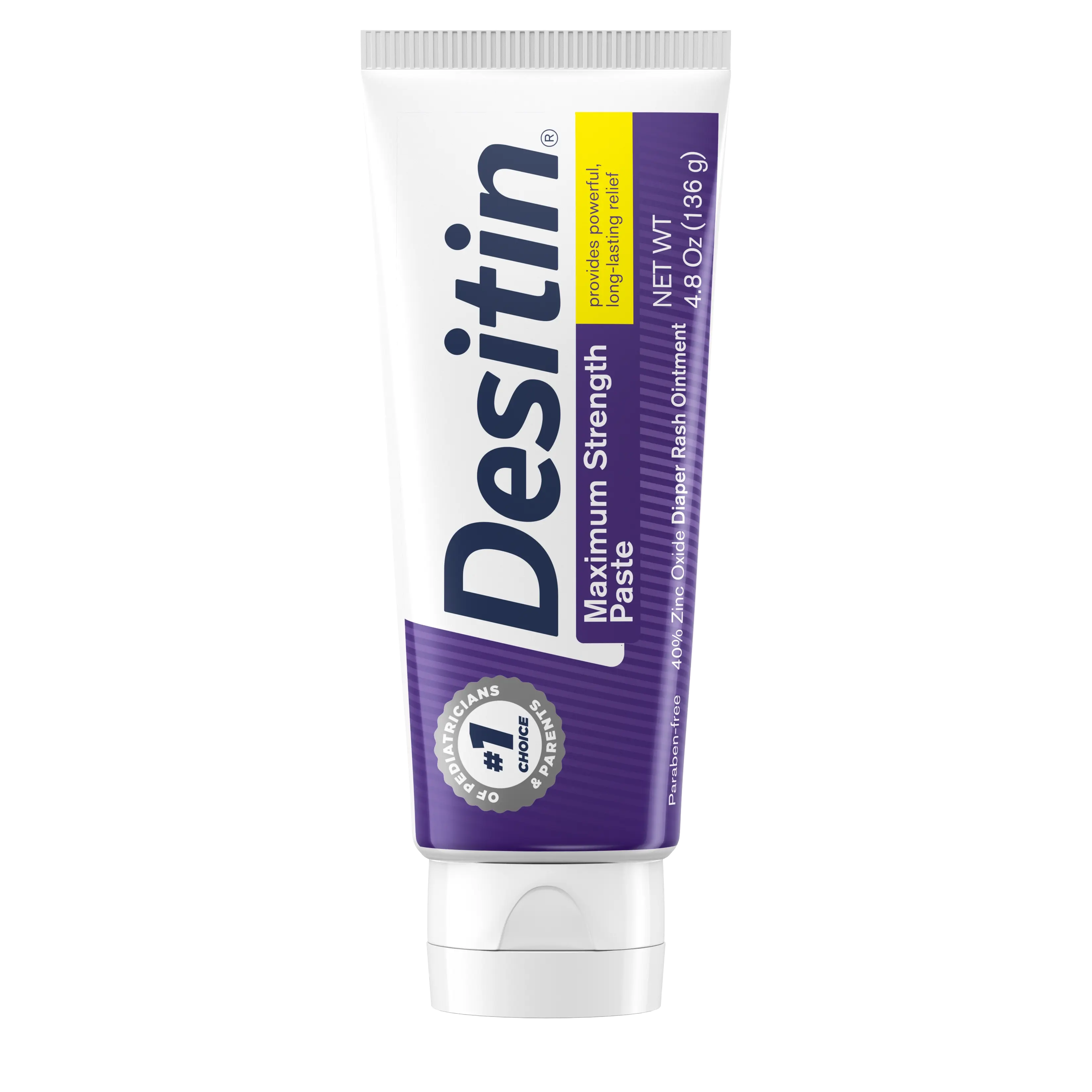 Front Pack Shot of DESITIN® Maximum Strength Original Zinc Oxide Paste 4.8oz