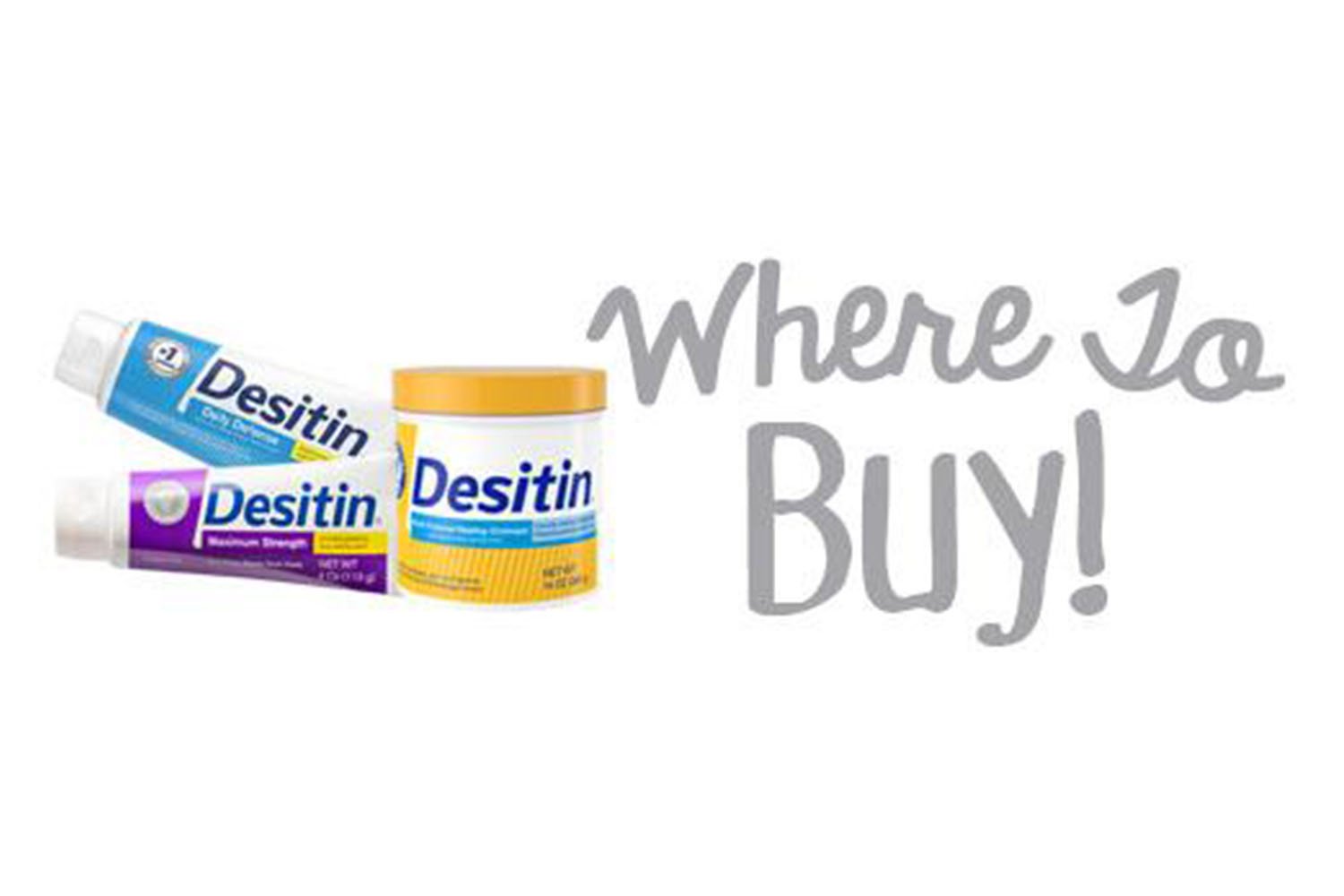 three Desitin products for where to buy