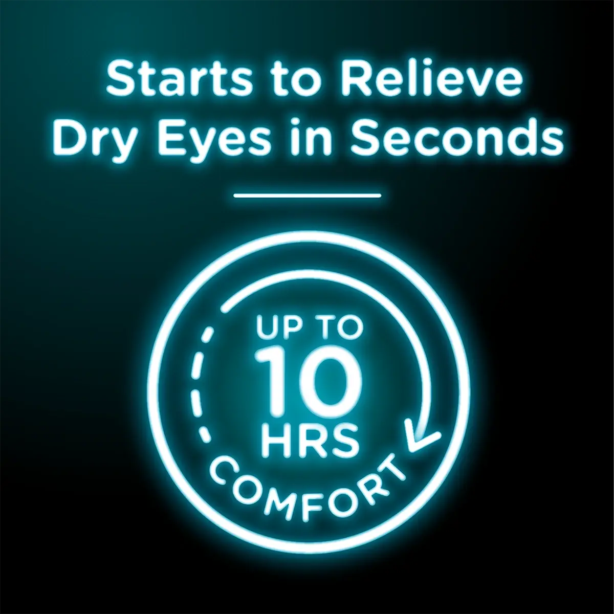 Visine starts to relieve sry eyes in seconds - up to 10hrs of comfort