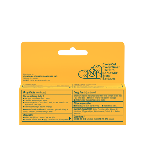 Ingredient listing of NEOSPORIN Pain Relief Cream