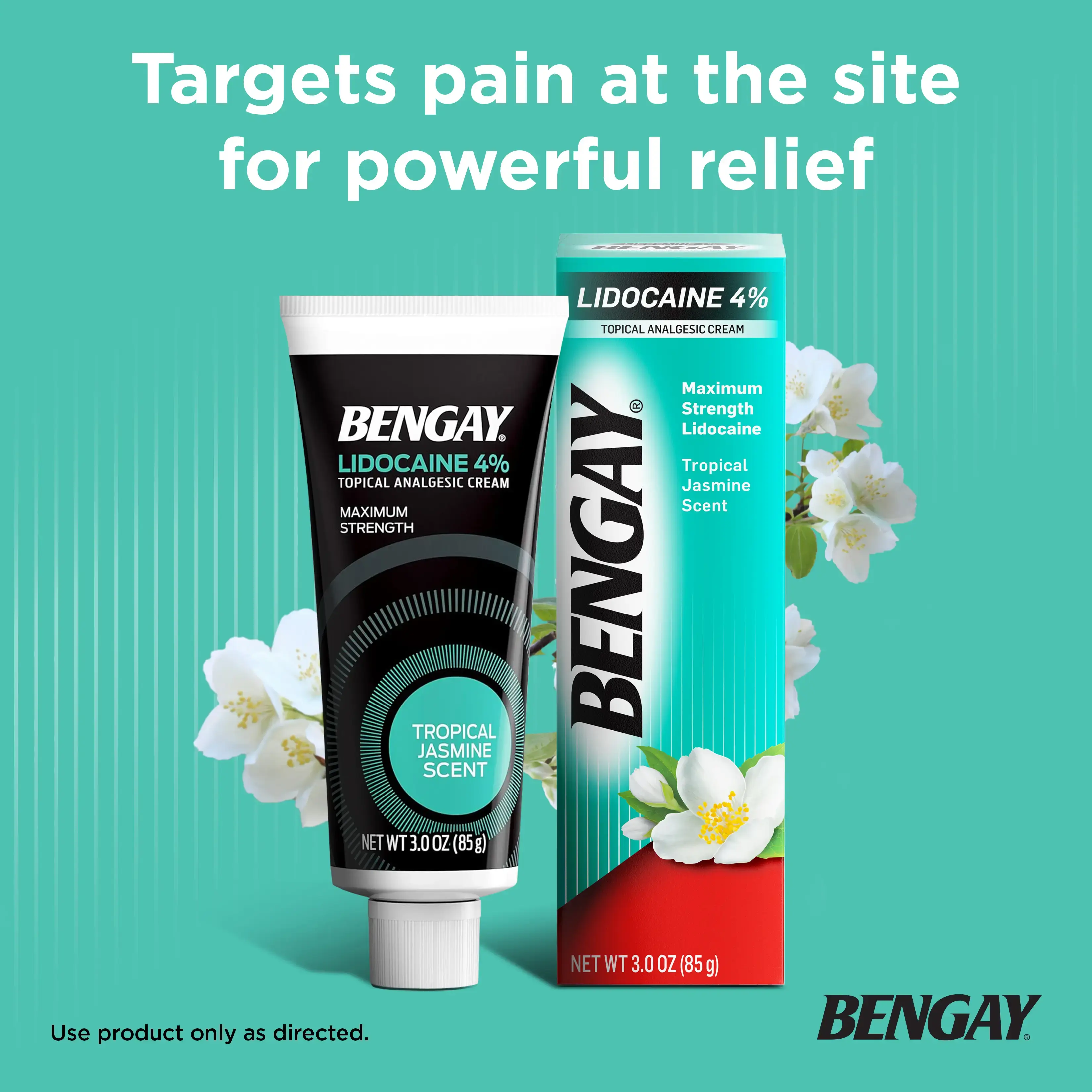 BENGAY® 4% Lidocaine Pain Relieving Cream in Tropical Jasmine