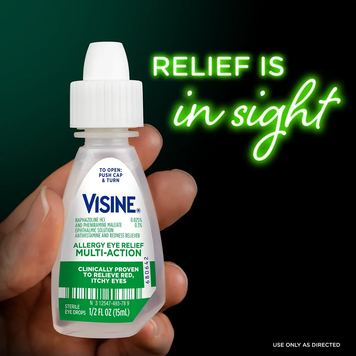 With Visine relief is in sight