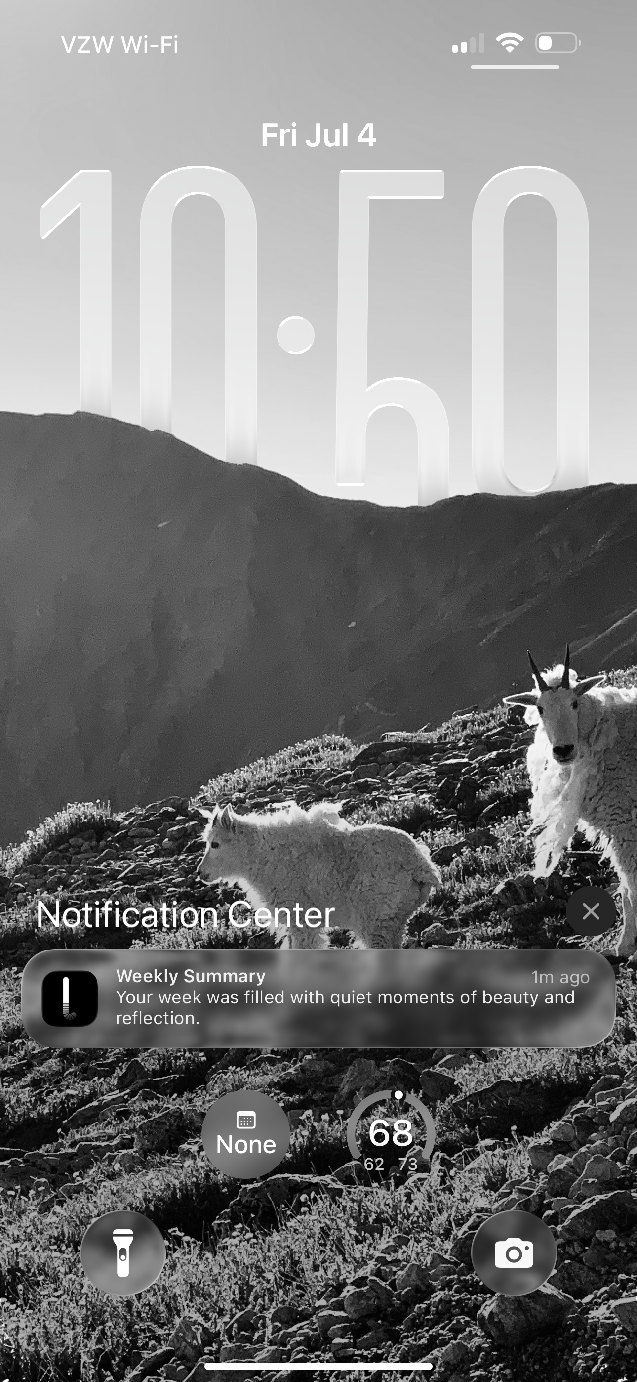 screenshot of notifications