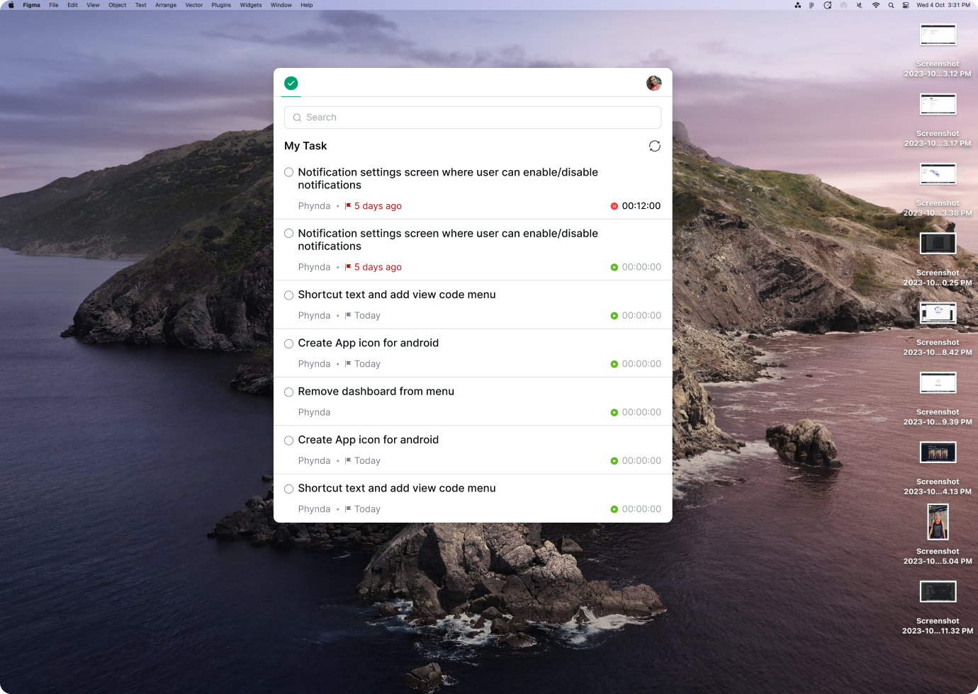 Timelog App for Desktop 