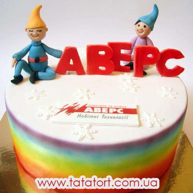 Корпоративний торт з логотипом компанії 