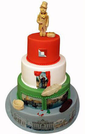 Корпоративний торт  4 яруси, різні начинки