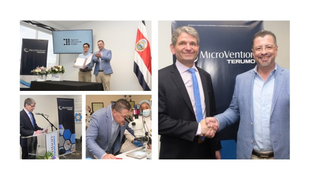 Costa Rica's President Rodrigo Chaves Robles Recognizes MicroVention's Achievements with its Door To The Future Program and Signs National Employment Program Decree at MicroVention Photo
