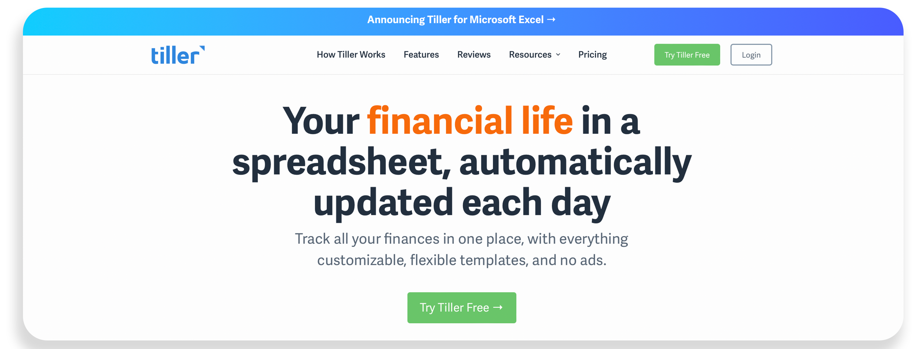 Tiller - Small Business Budgeting Software