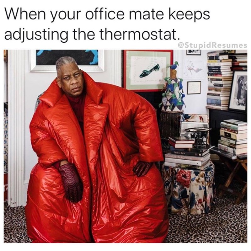 Why is it always so cold in the office - Meme