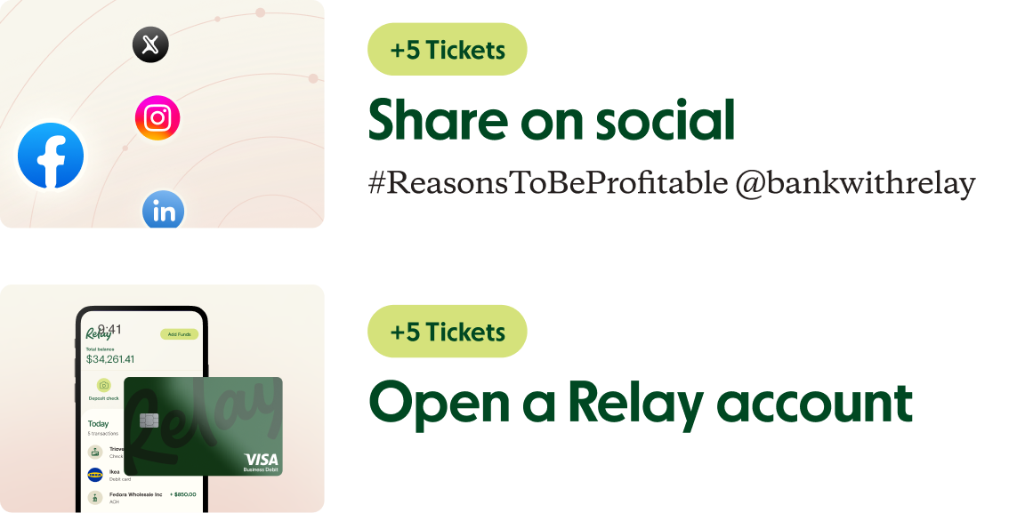 Reasons to Profitable Contest - Relay - Extra Lucky Draw Tickets