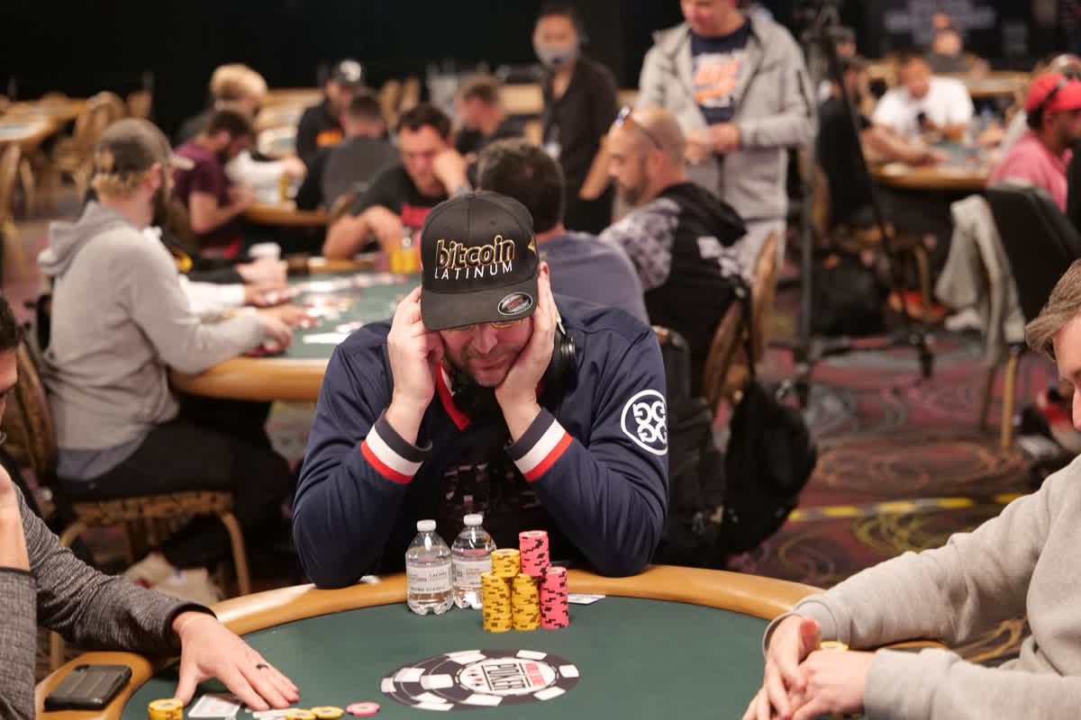 Poker player Phil Hellmuth considers a poker bad beat
