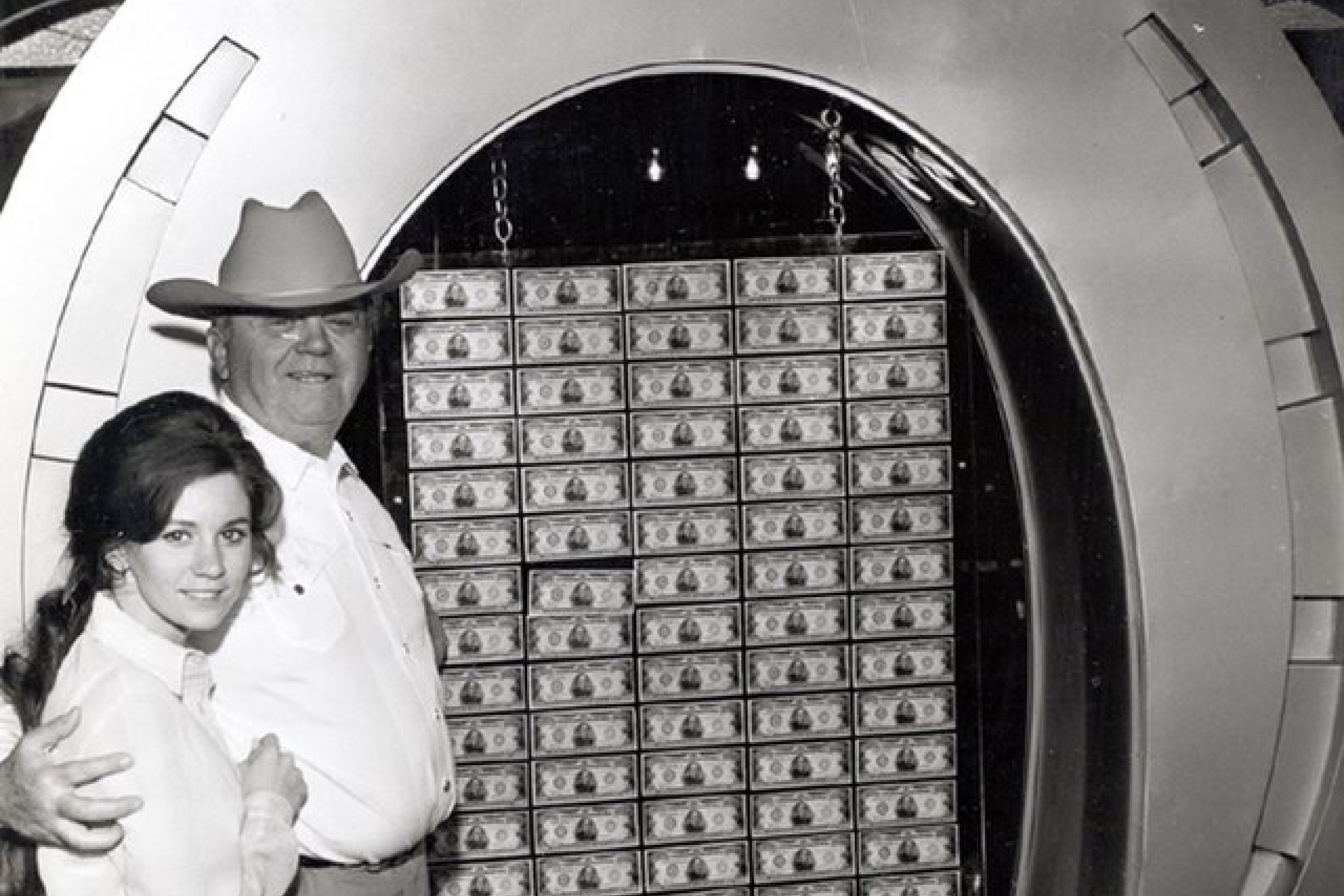 Benny Binion with his daughter, Becky