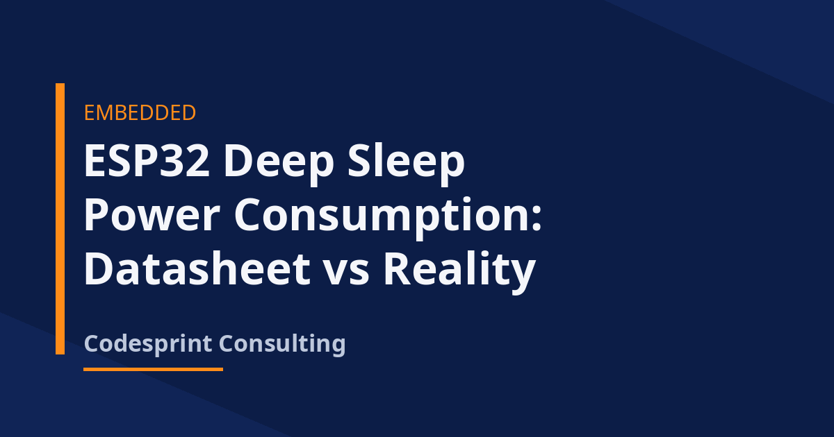 ESP32 Deep Sleep Power Consumption: Datasheet vs Reality