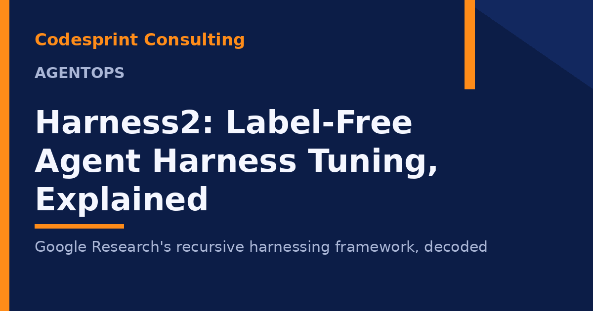 Harness2: Label-Free Agent Harness Tuning, Explained