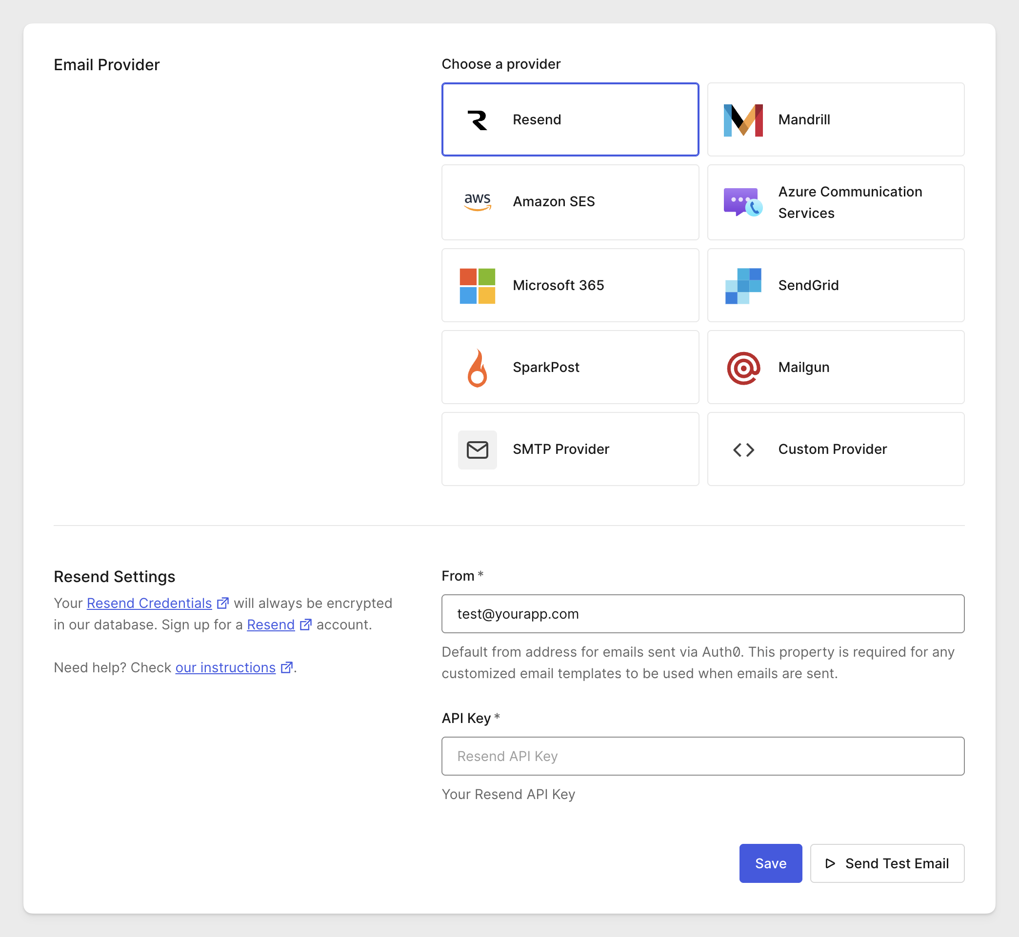 Resend Email Provider