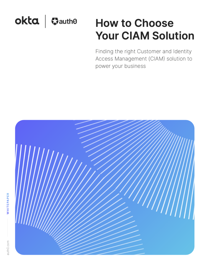How to choose your CIAM solution whitepaper cover