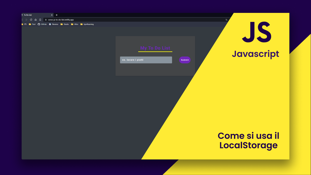 Come usare il LocalStorage in Javascript