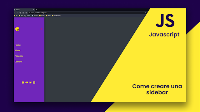 Javascript Side Panel Come creare una Sidebar in Javascript || hpv 4 Learning