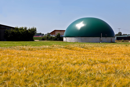 Bio gas plant in corn fields