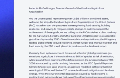 Project-Global Roadmap to 2050 for Food and Agriculture