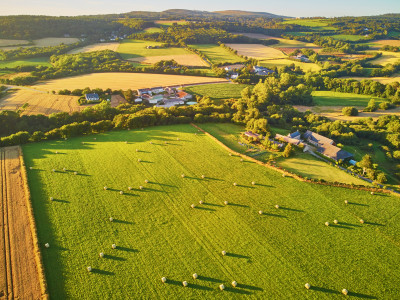 Farm aerial view