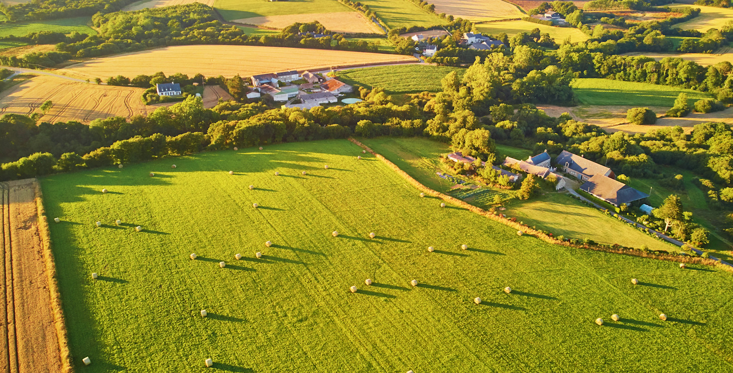 Farm aerial view