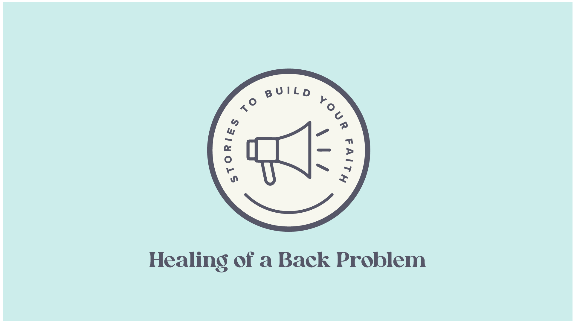 Healing of a Back Problem