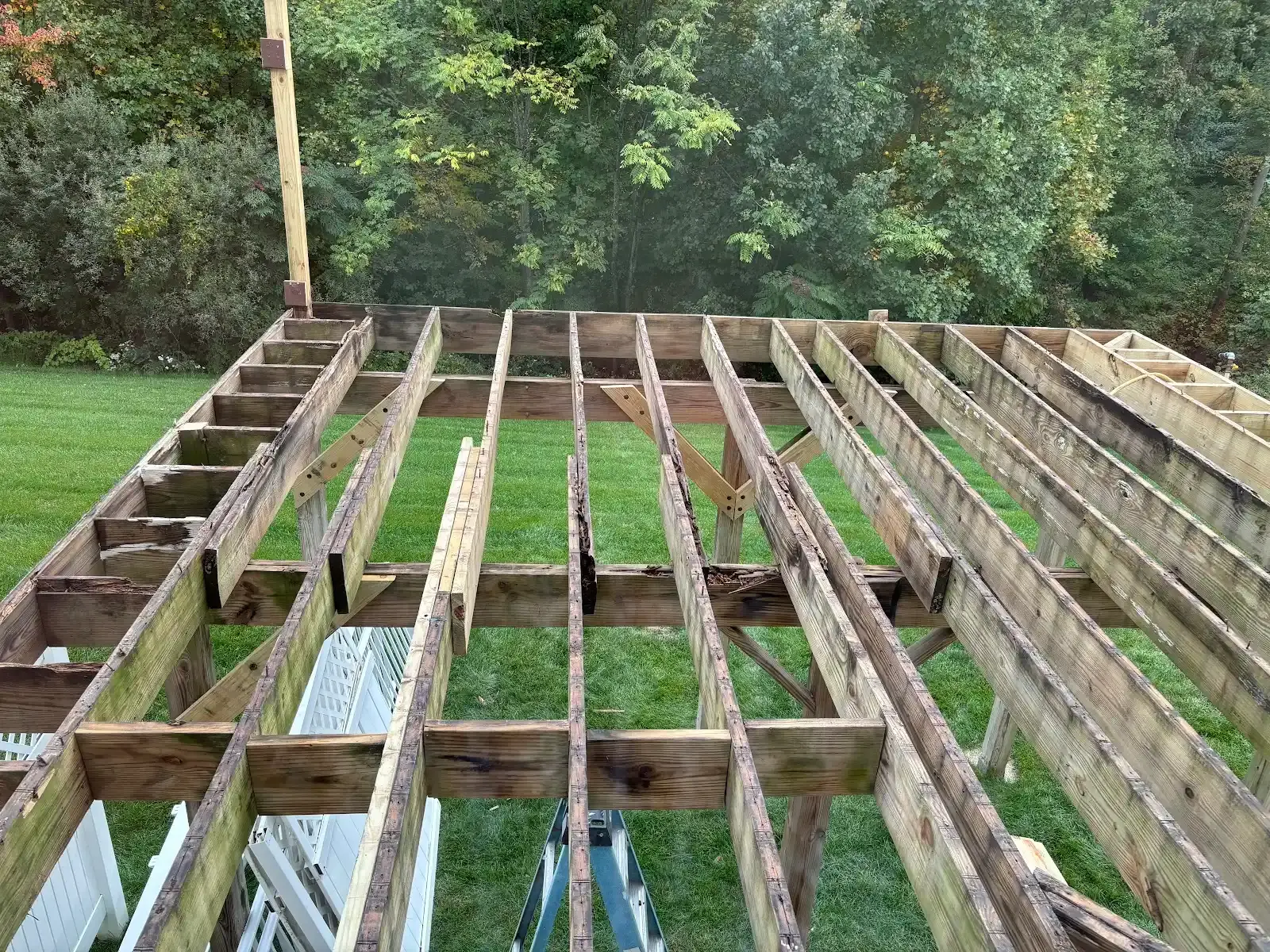 Denville NJ Deck - Before - Demolition of old deck Denville NJ Deck - Before - Demolition of old deck